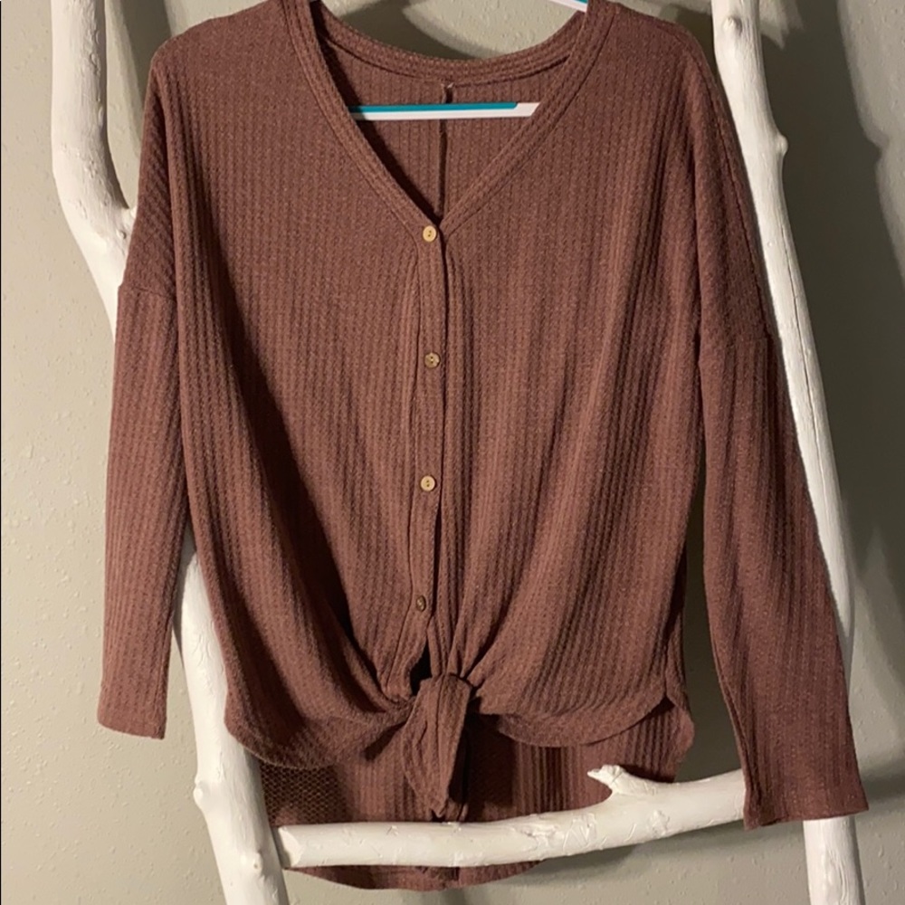 Button down tie sweater - Picture 1 of 4